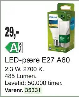 Harald Nyborg LED-pære E27 A60 tilbud