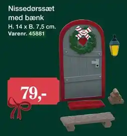 Harald Nyborg Nissedørssæt med bænk tilbud