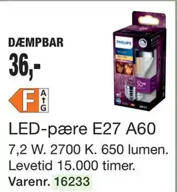 Harald Nyborg LED-pære E27 A60 tilbud