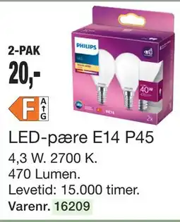 Harald Nyborg LED-pære E14 P45 tilbud