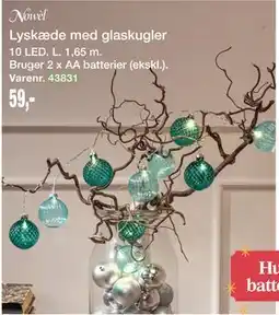 Harald Nyborg Lyskæde med glaskugler tilbud