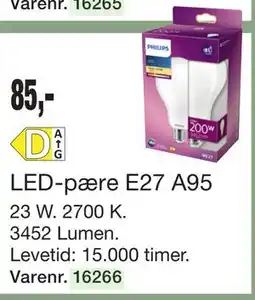 Harald Nyborg LED-pære E27 A95 tilbud