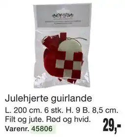 Harald Nyborg Julehjerte guirlande tilbud