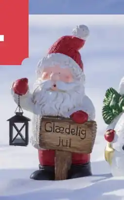 Harald Nyborg Julemand med lanterne og skilt tilbud