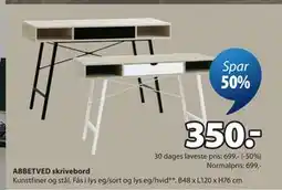 JYSK ABBETVED skrivebord tilbud