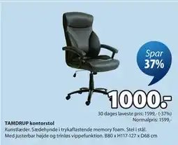 JYSK TAMDRUP kontorstol tilbud