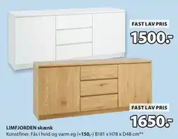JYSK LIMFJORDEN skænk tilbud
