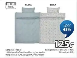 JYSK Sengetøj i flonel tilbud