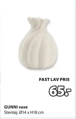 JYSK GUNNI vase tilbud