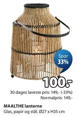 JYSK MAALTHE lanterne tilbud