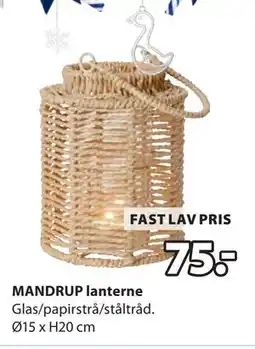JYSK MANDRUP lanterne tilbud