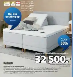 JYSK DUNLOPILLO OSA elevationsseng tilbud
