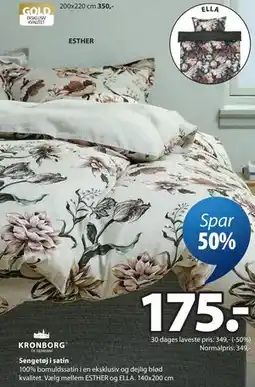 JYSK Sengetøj i satin tilbud