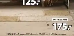 JYSK BRUNKULLA tæppe tilbud