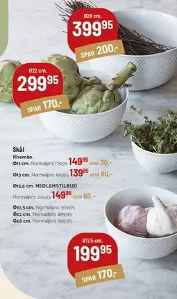 Kop & Kande Skål Rhombe tilbud