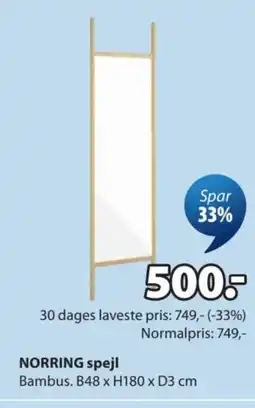 JYSK NORRING spejl tilbud