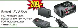 Harald Nyborg Batteri 18V 2,5Ah tilbud