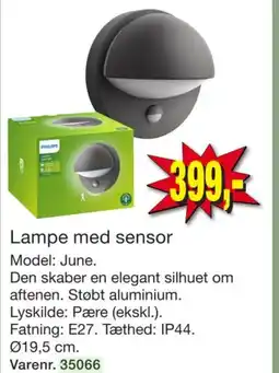 Harald Nyborg Lampe med sensor tilbud