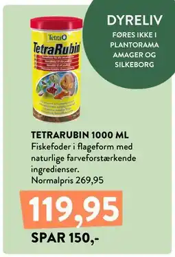 Plantorama TETRARUBIN 1000 ML tilbud