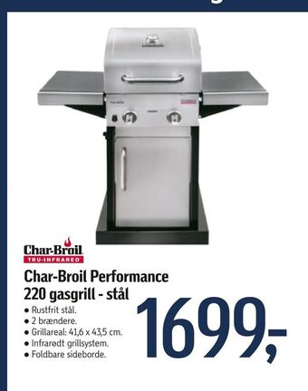 Føtex Char-Broil Performance 220 gasgrill - stål tilbud