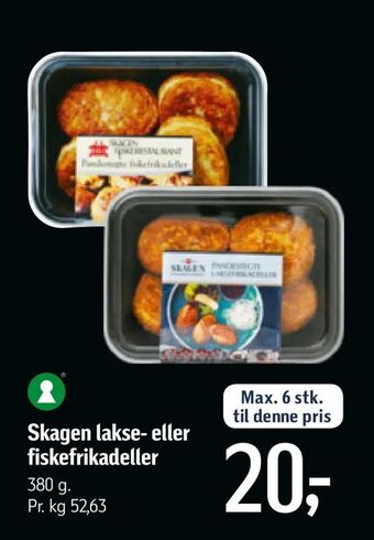 Føtex Skagen lakse- eller fiskefrikadeller tilbud
