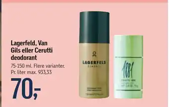 Føtex Lagerfeld, Van Gils eller Cerutti deodorant tilbud