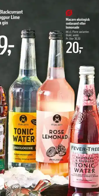 Føtex Macarn økologisk sodavand eller lemonade tilbud