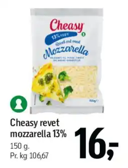 Føtex Cheasy revet mozzarella 13% tilbud