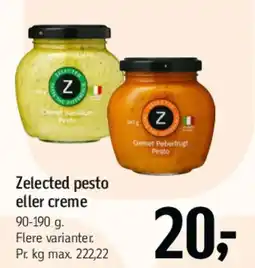 Føtex Zelected pesto eller creme tilbud