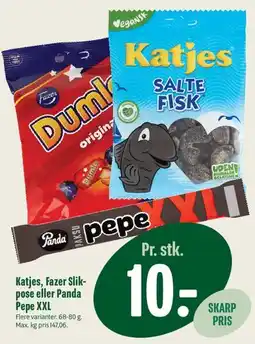 Min Købmand Katjes, Fazer Silkepose eller Panda Pepe XXL tilbud