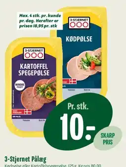 Min Købmand 3-Stjernet Pålæg tilbud
