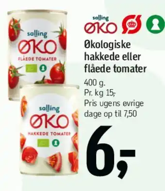 Føtex Økologiske hakkede eller flåede tomater tilbud