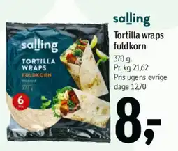 Føtex Tortilla wraps fuldkorn tilbud