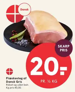 SPAR Flæskesteg af Dansk Gris tilbud