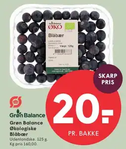 SPAR Grøn Balance Økologiske Blåbær tilbud