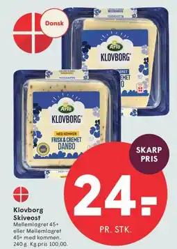 SPAR Klovborg Skiveost tilbud