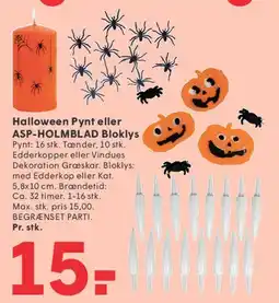 SPAR Halloween pynt eller ASP-HOLMBLAD Bloklys tilbud