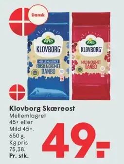 SPAR Klovborg Skæreost tilbud