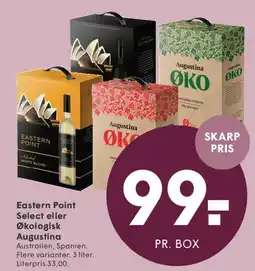 SPAR Eastern Point Select / Økologisk Augustina (bag-in-box) tilbud