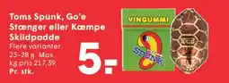 SPAR Toms Spunk, Go'e Stænger eller Kæmpe Skildpadde tilbud