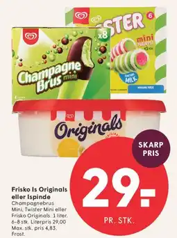 SPAR Frisko: Champagnebrus mini / Twister mini / Originals (produktbillede) tilbud