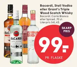 SPAR Bacardi, Stoli Vodka eller Grant's Triple Wood Scotch Whisky tilbud