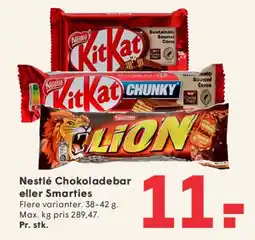 SPAR Nestlé chokoladebar eller Smarties tilbud