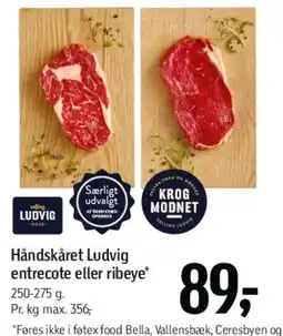 Føtex Håndskåret Ludvig entrecote eller ribeye tilbud