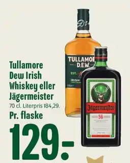 Min Købmand Tullamore Dew Irish Whiskey eller Jägermeister tilbud