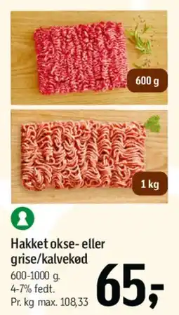 Føtex Hakket okse- eller grise/kalvekød tilbud