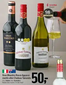 Føtex Gran Maestro Rosso Appassimento eller Chateau Tanunda tilbud