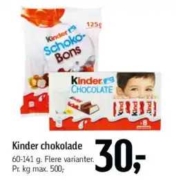 Føtex Kinder chokolade tilbud