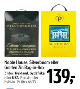 Føtex Noble House, Silverboom eller Golden Zin Bag-in-Box tilbud