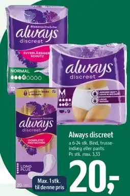 Føtex Always discreet tilbud